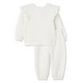 thumbnail image 1 of Ensemble 2 pièces en molleton matelassé George pour bébés filles, 1 of 2