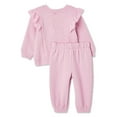 thumbnail image 2 of Ensemble 2 pièces en molleton matelassé George pour bébés filles, 2 of 2