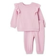 thumbnail image 1 of Ensemble 2 pièces en molleton matelassé George pour bébés filles, 1 of 2