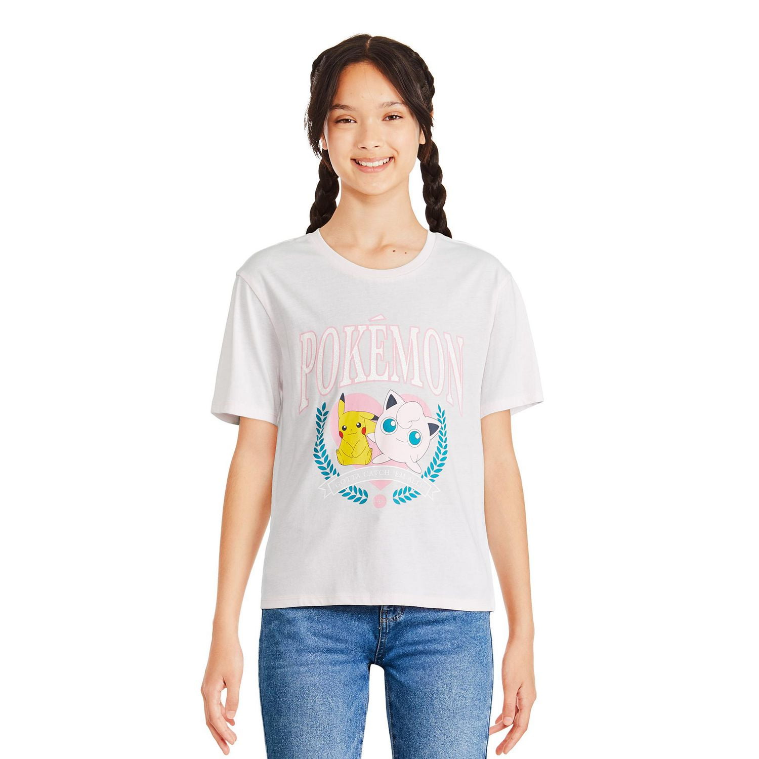 Pokemon Girls' Short Sleeve Tee, Sizes XS-XL