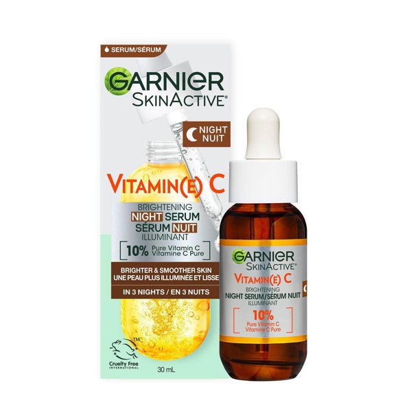 Garnier SkinActive Brightening Night VitaminC Serum, with Hyaluronic