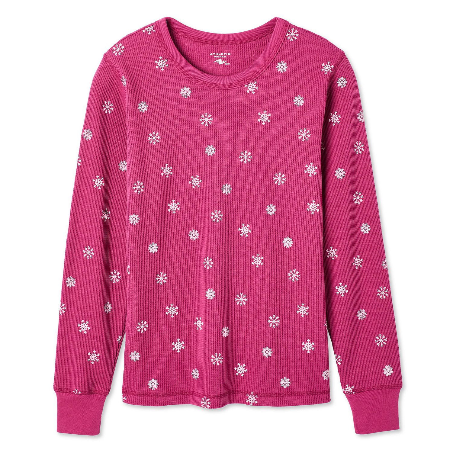 Athletic Works Girls' Thermal Top, Sizes XS-XL