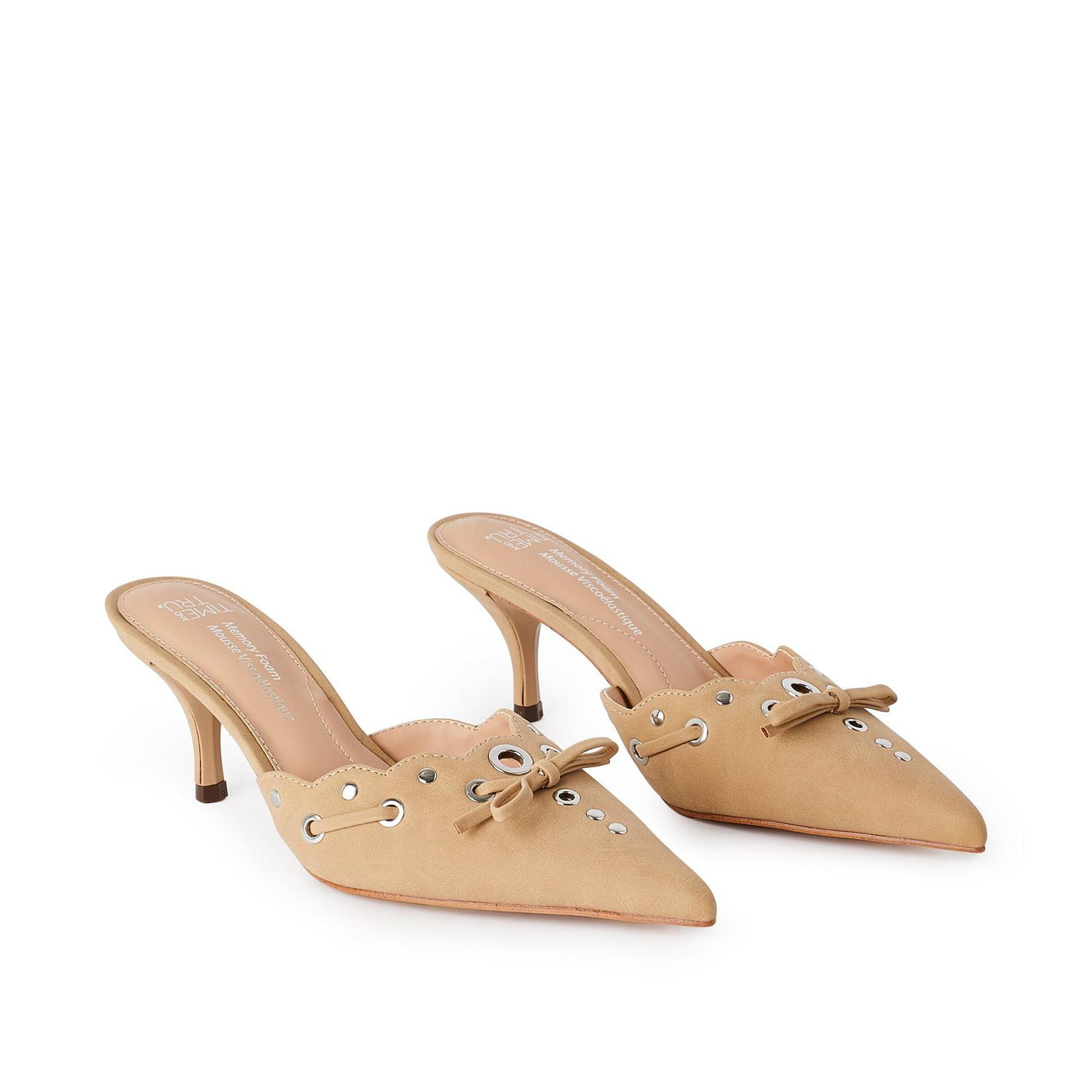 Time and Tru Women's Kitten Mules
