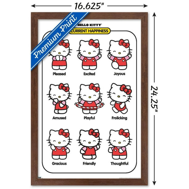 Hello Kitty - Current Happiness Wall Poster, 22.375 x 34