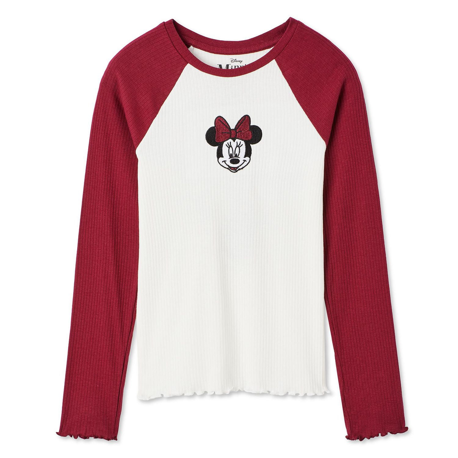 Disney Girls' Minnie Mouse Raglan Tee, Sizes XS-XL