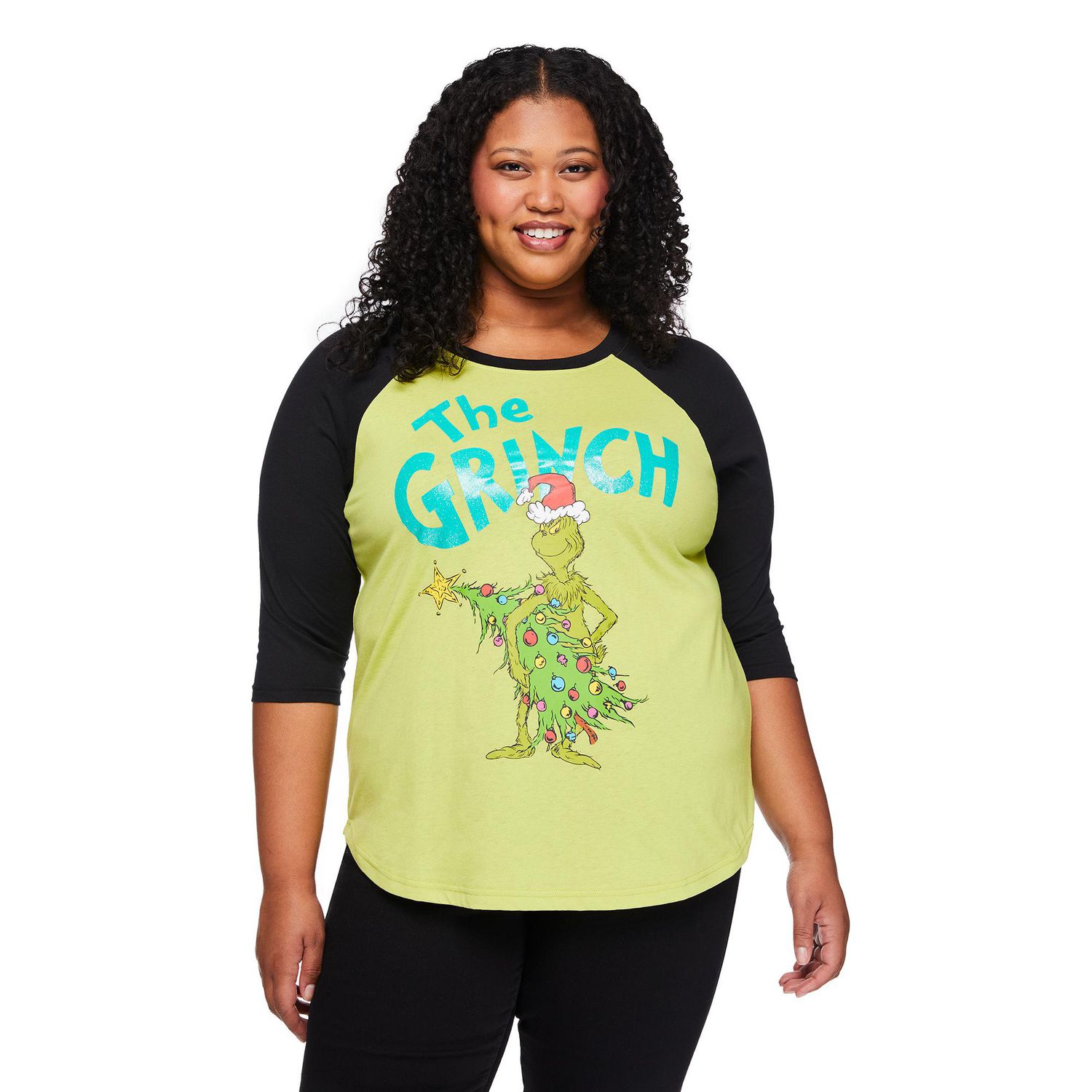 The Grinch Women's Plus Raglan Tee