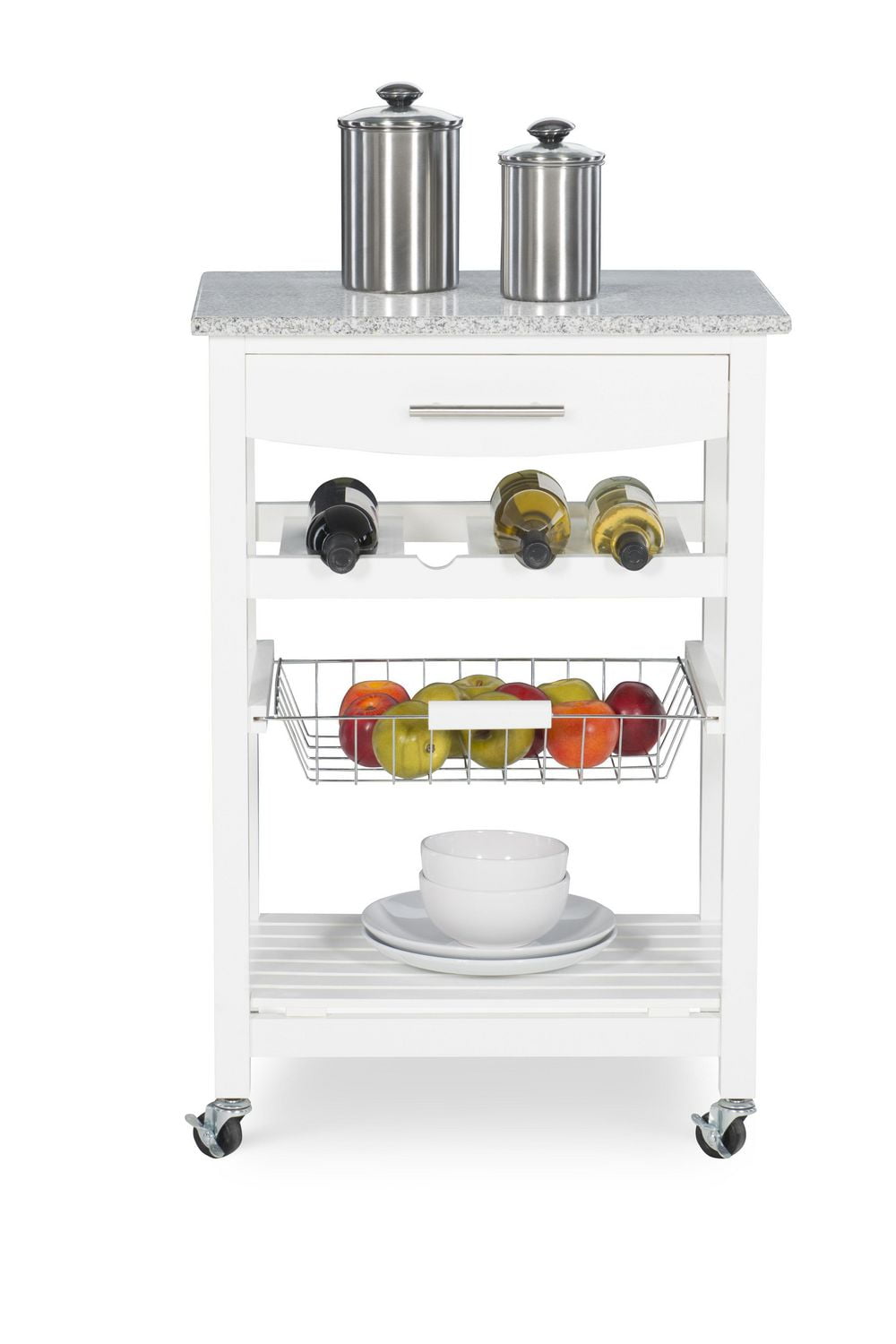 white granite top kitchen island