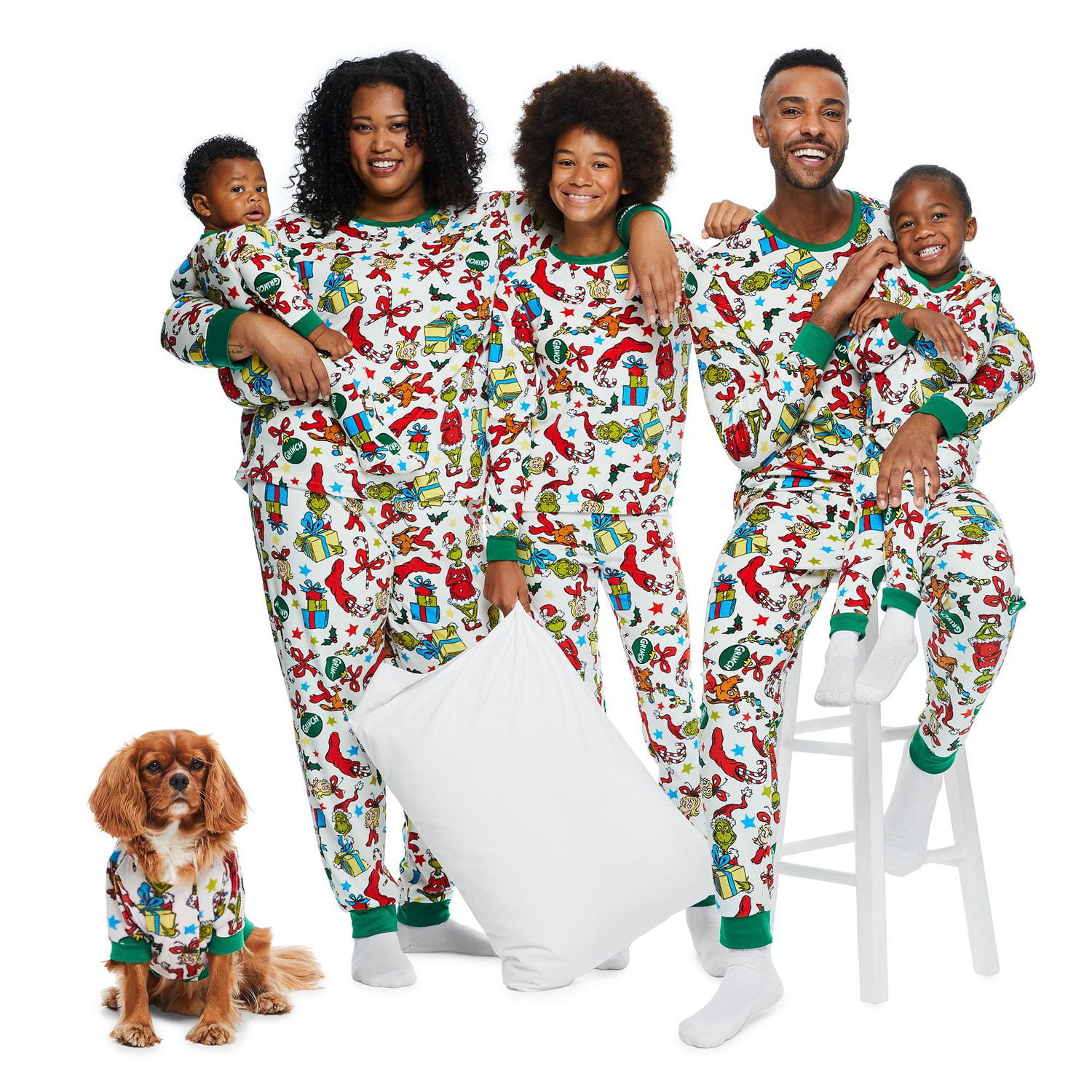 The Grinch Family Pajamas, Sizes for the family