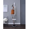 thumbnail image 1 of ACME Belen Coat Rack in White & Chrome, 1 of 2