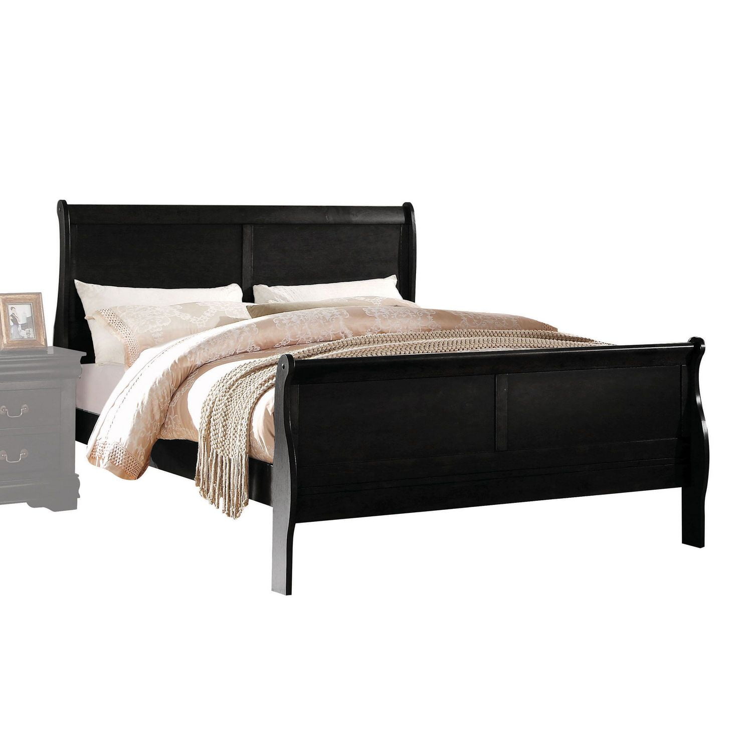 Acme Louis Philippe Queen Bed In Black