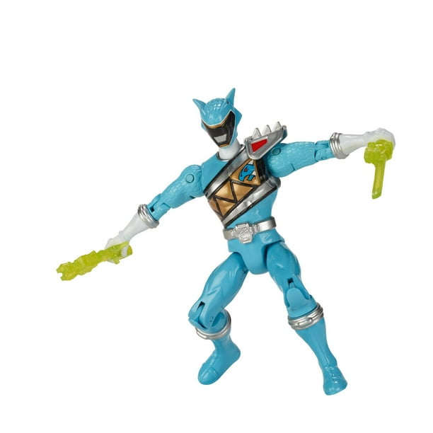 Figurine articulée Héros d'action Ranger turquoise Dino Super Charge de Power Rangers