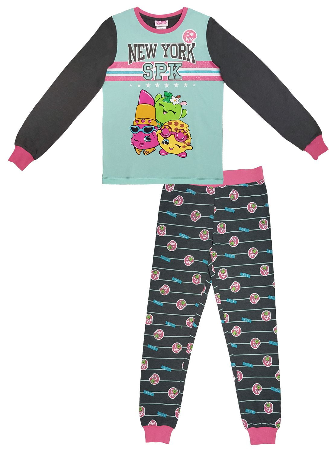 Shopkins Girl's 2-Piece Long Sleeve Pajama Set
