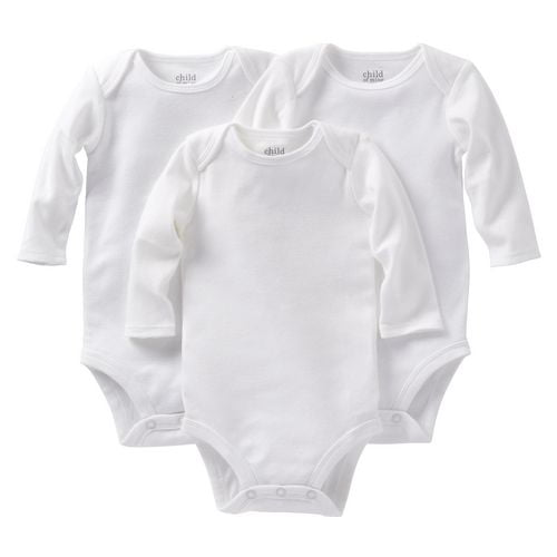 Child of Mine by Carter's paquet de 3 maillots manches longues blanc
