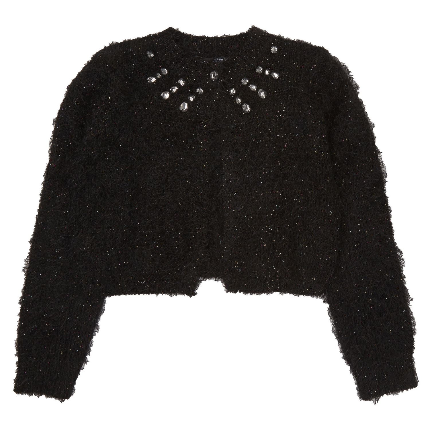 Girls fluffy cardigan hotsell