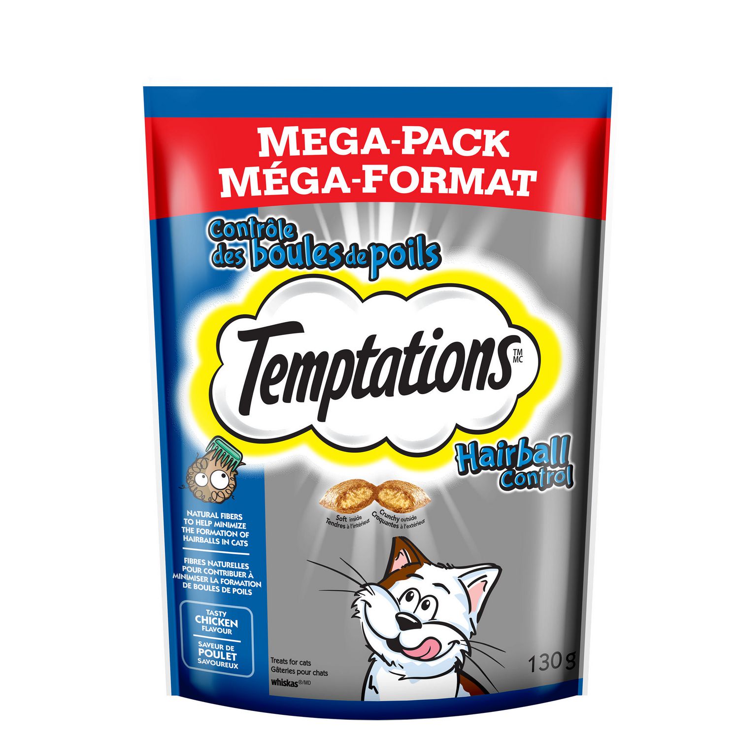 TEMPTATIONS® Hairball Control Chicken Flavour CAT Treats Walmart Canada