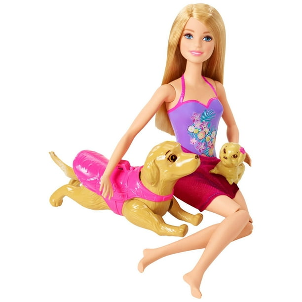 Coffret de jeu Piscine et plongeoir des chiens de Barbie 