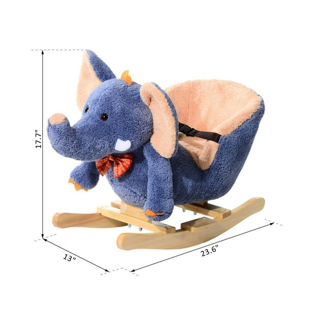 Eléphant en bois à bascule JaBaDaBaDo fabriqué en Suède