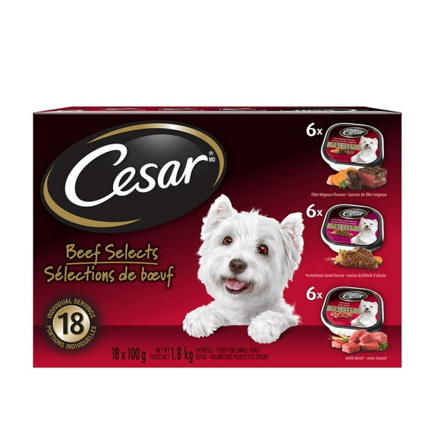 Nourriture humide pour petits chiens Sélections de boeuf de CESAR
