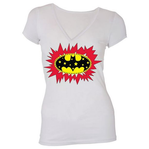 Batman T-shirt col V pour dames