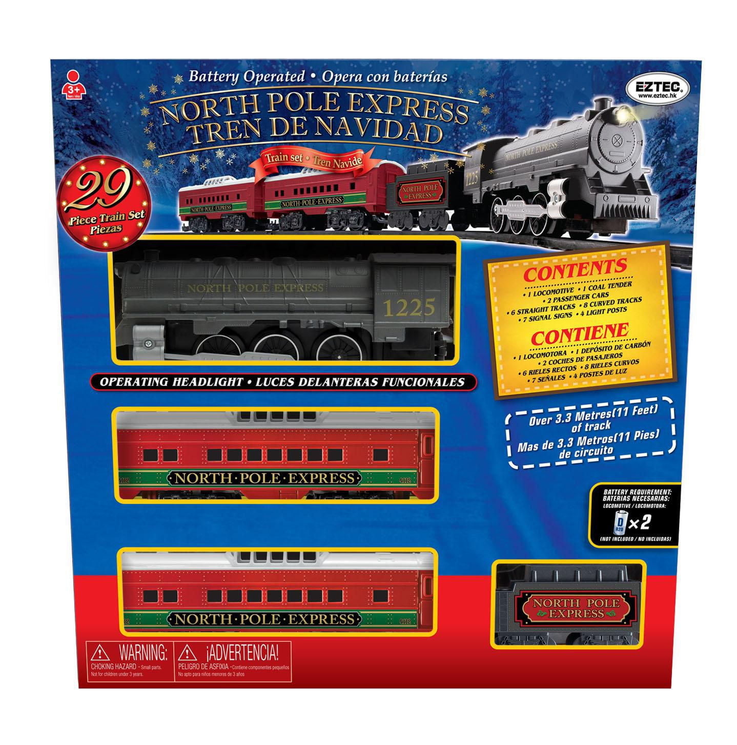 Battery operated wireless remote control north pole express christmas train set on sale