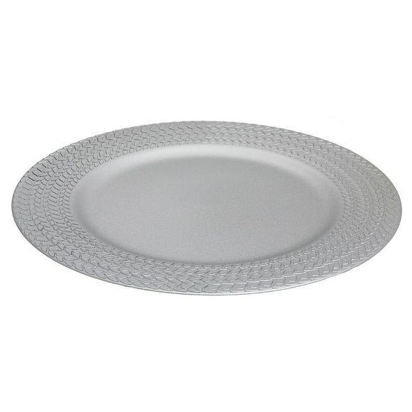 Charger Plate (Braids) (Silver) (13") - Set of 6