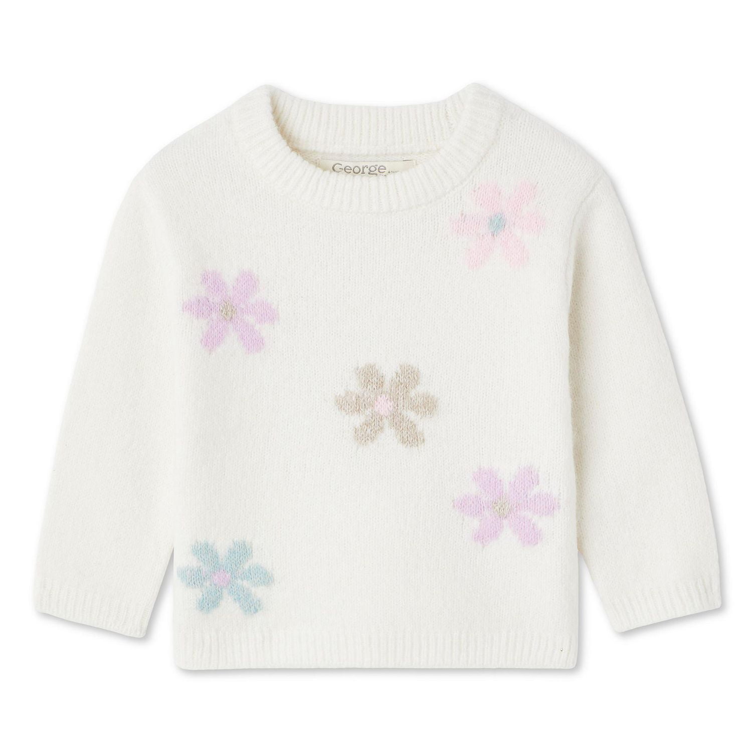 Baby Cardigan George Girls Jumpers Dusty Pink Knitted 3D Ear