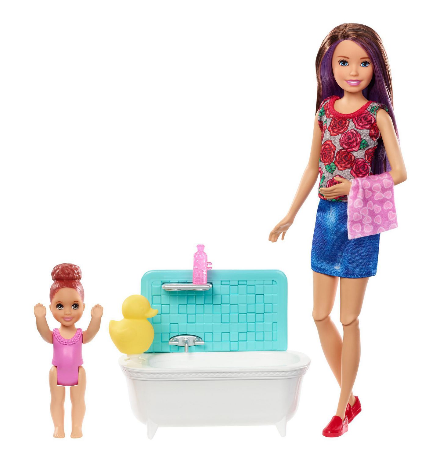 barbie & chelsea bathroom playset