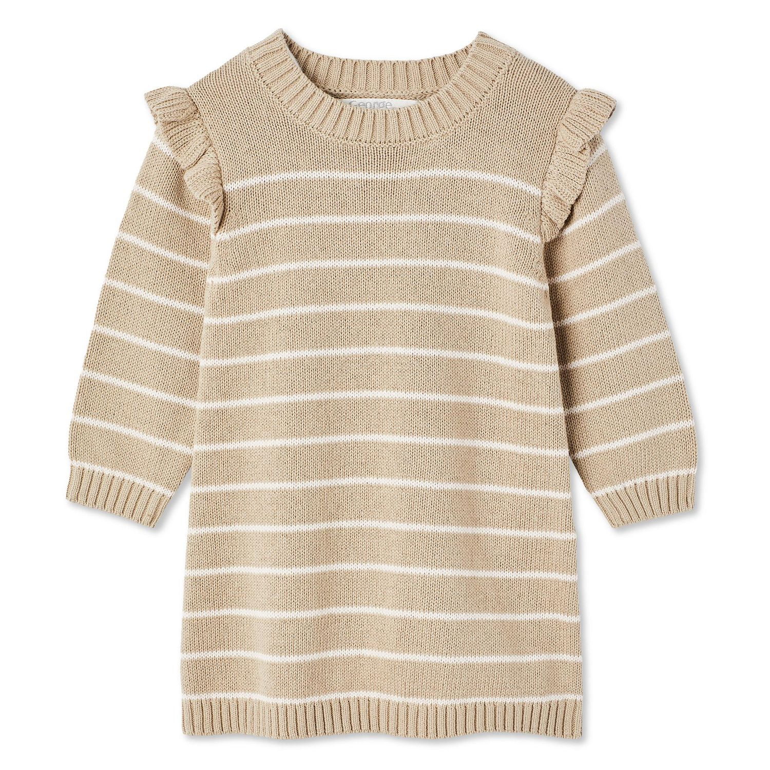 George Baby Girls' Stripe Sweater Dress, Sizes 0-24 months
