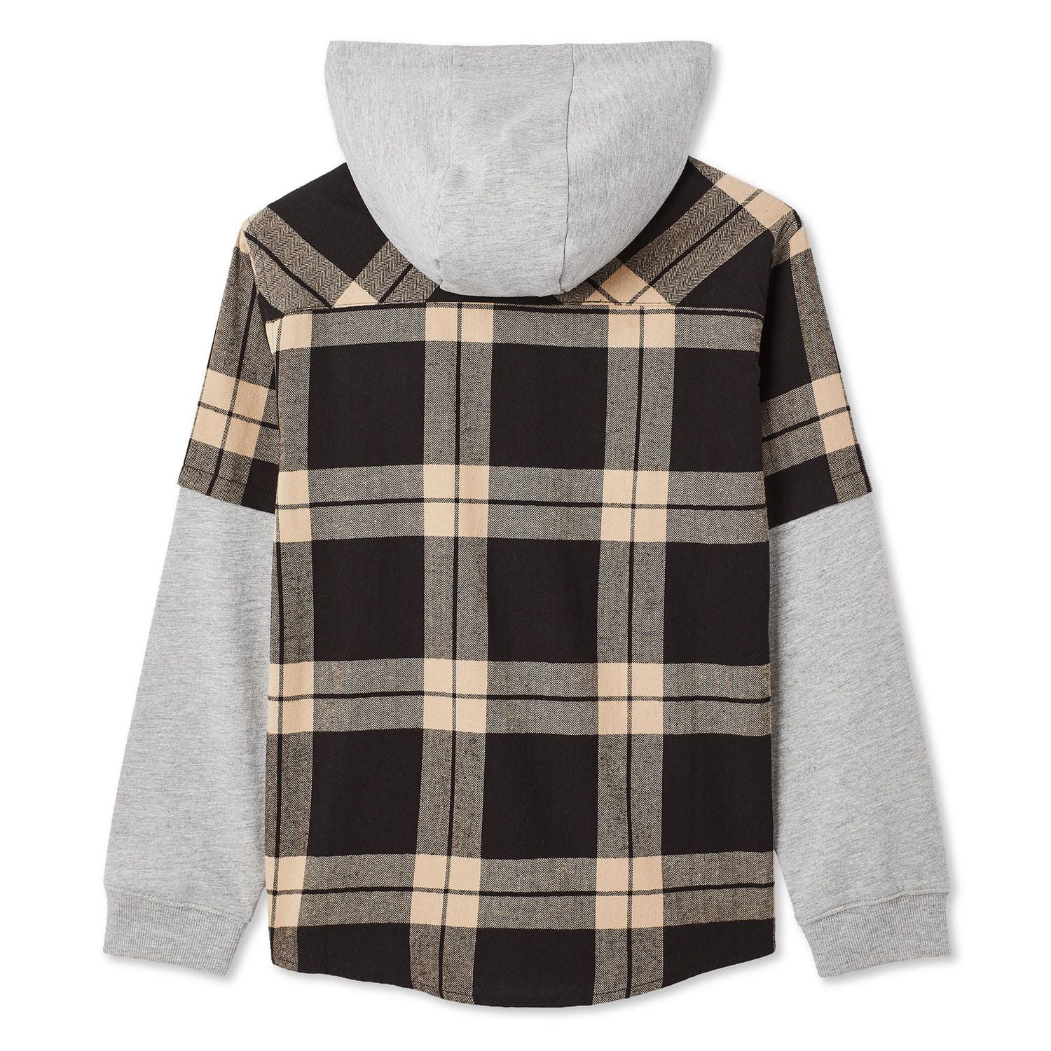 George Boys' Hooded Flannel Shirt, Sizes XS-XL