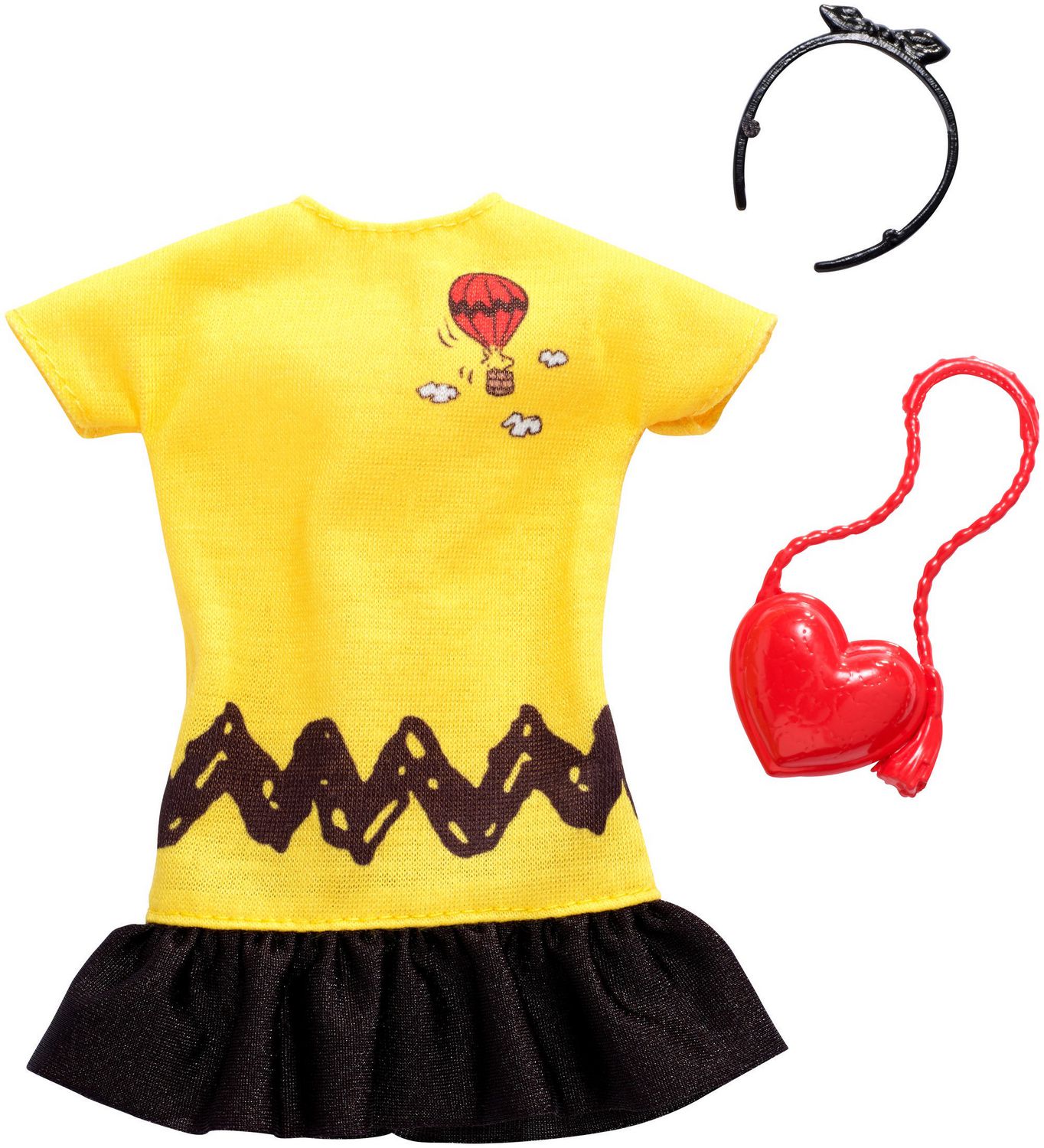 Barbie Clothes Peanuts Charlie Brown Dress For Barbie Doll With Heart 
