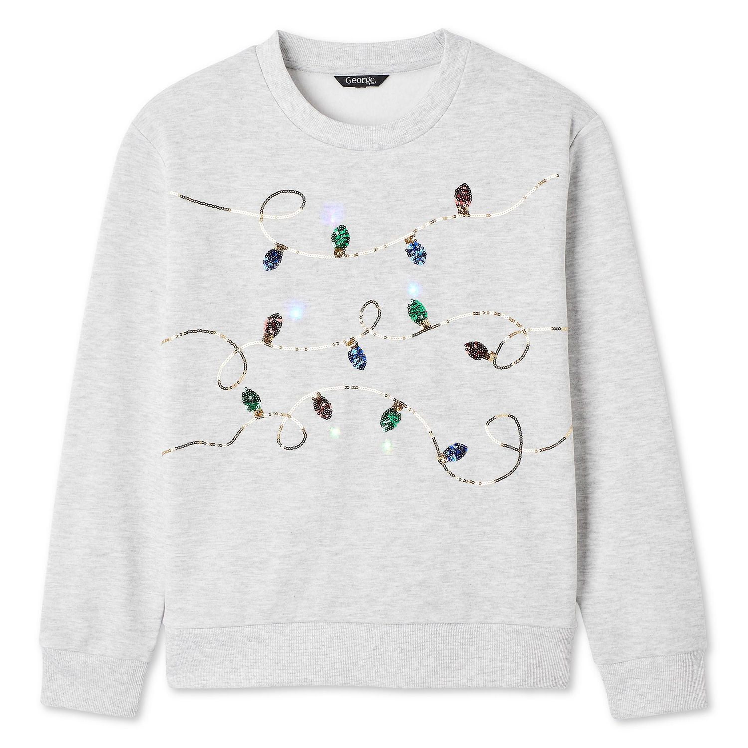 George Women's Light Up Christmas Fleece Popover, Sizes XS-XXL