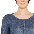 thumbnail image 4 of George Women's Long Sleeve Henley Top, 4 of 6