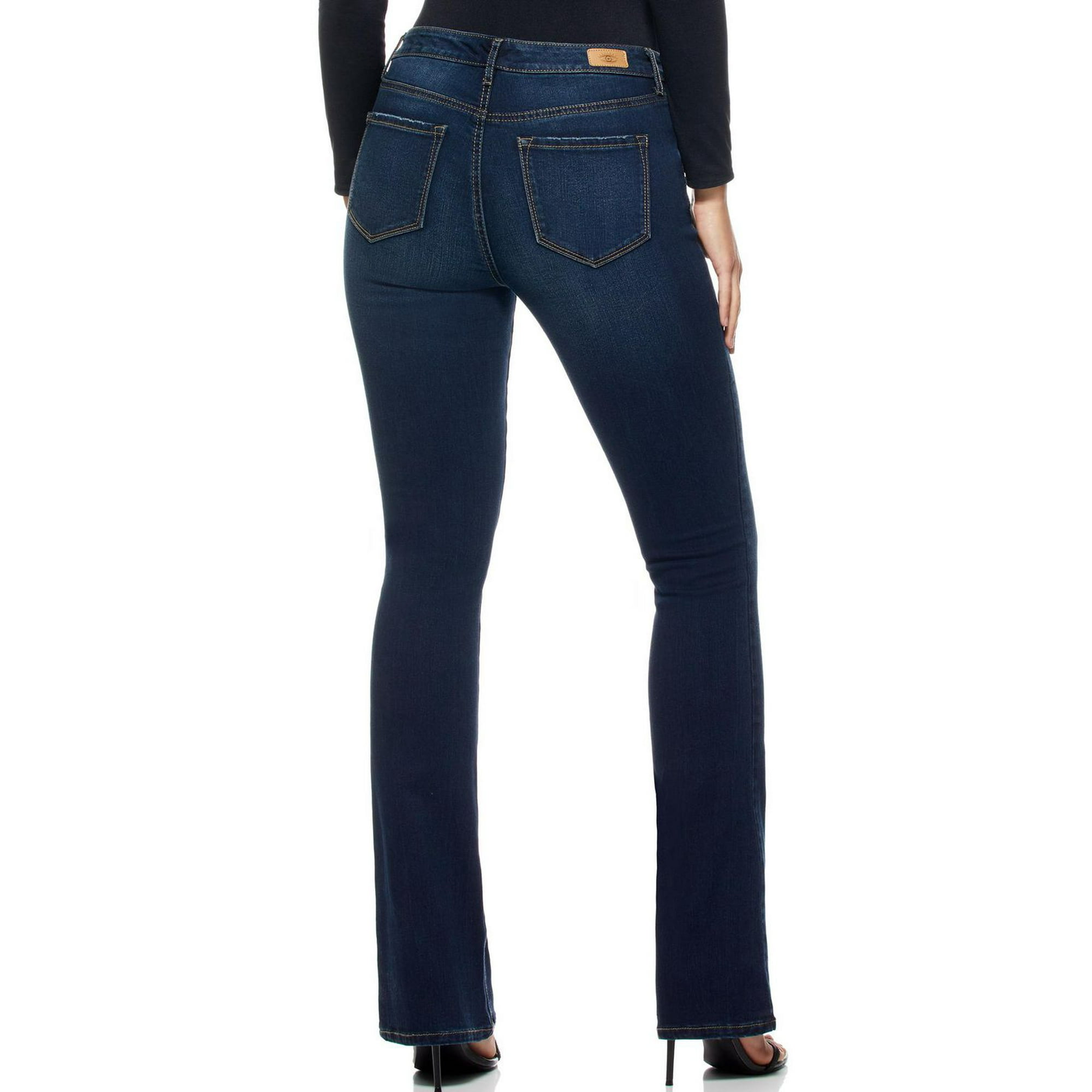 Sofia Vergara's Sofia Jeans black cold-shoulder top and pintuck jeans