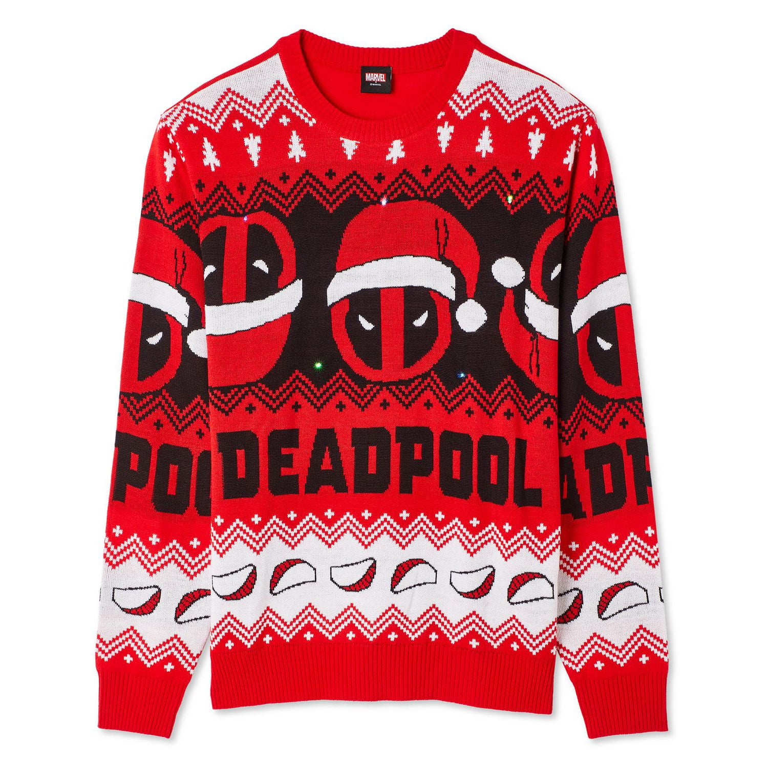 Marvel Men's Deadpool Light Up Holiday Popover, Sizes S-XL