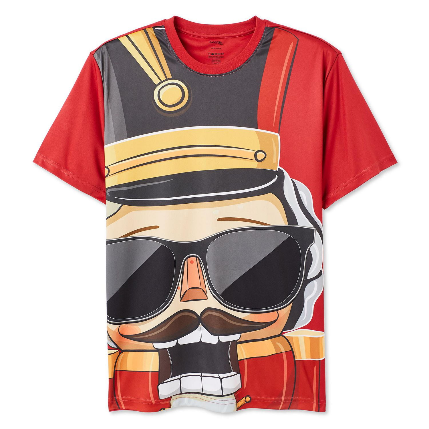 T-shirt des fêtes George pour hommes Tailles P-2XL