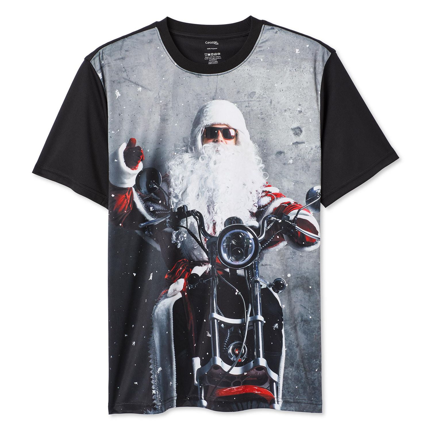 T-shirt des fêtes George pour hommes Tailles P-2XL