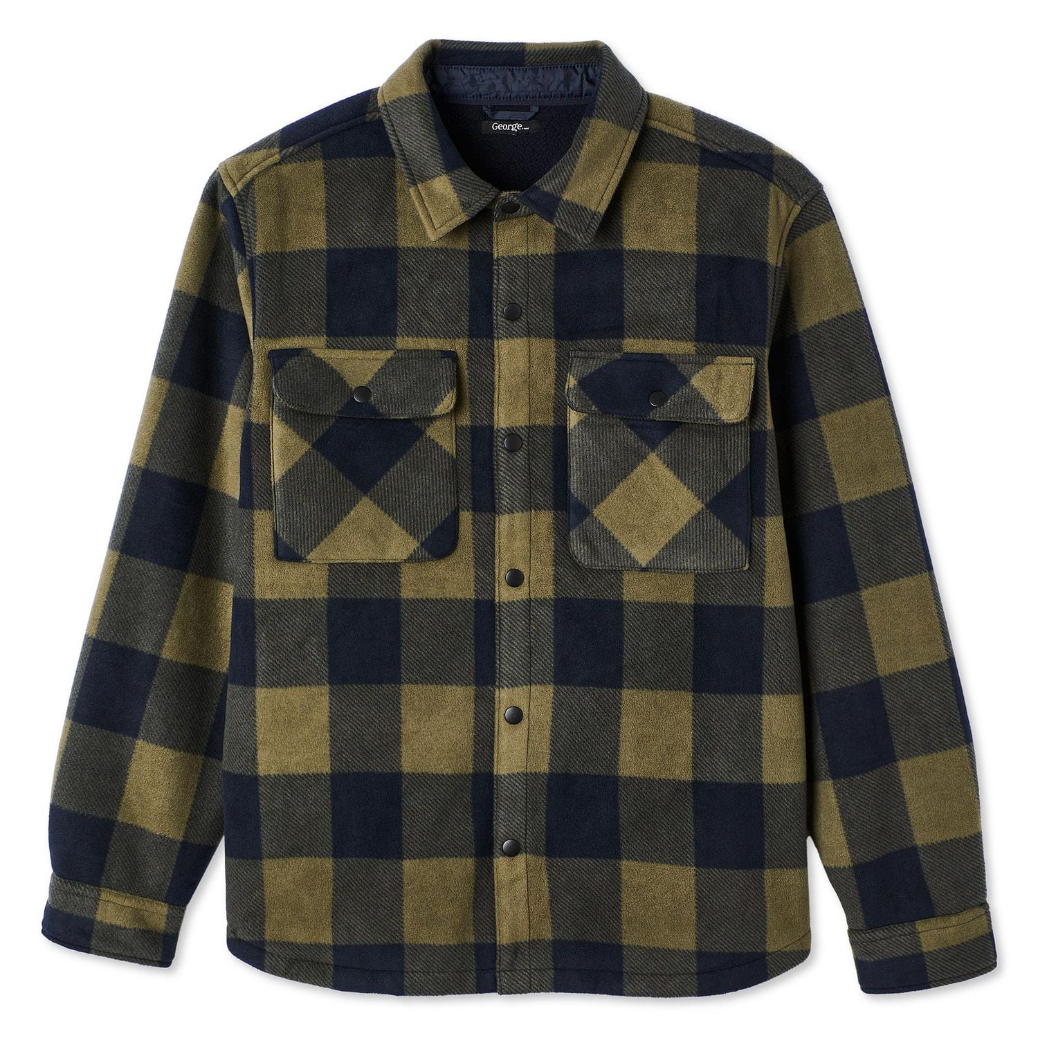 Surchemise en molleton teddy George pour hommes Tailles P-2XL