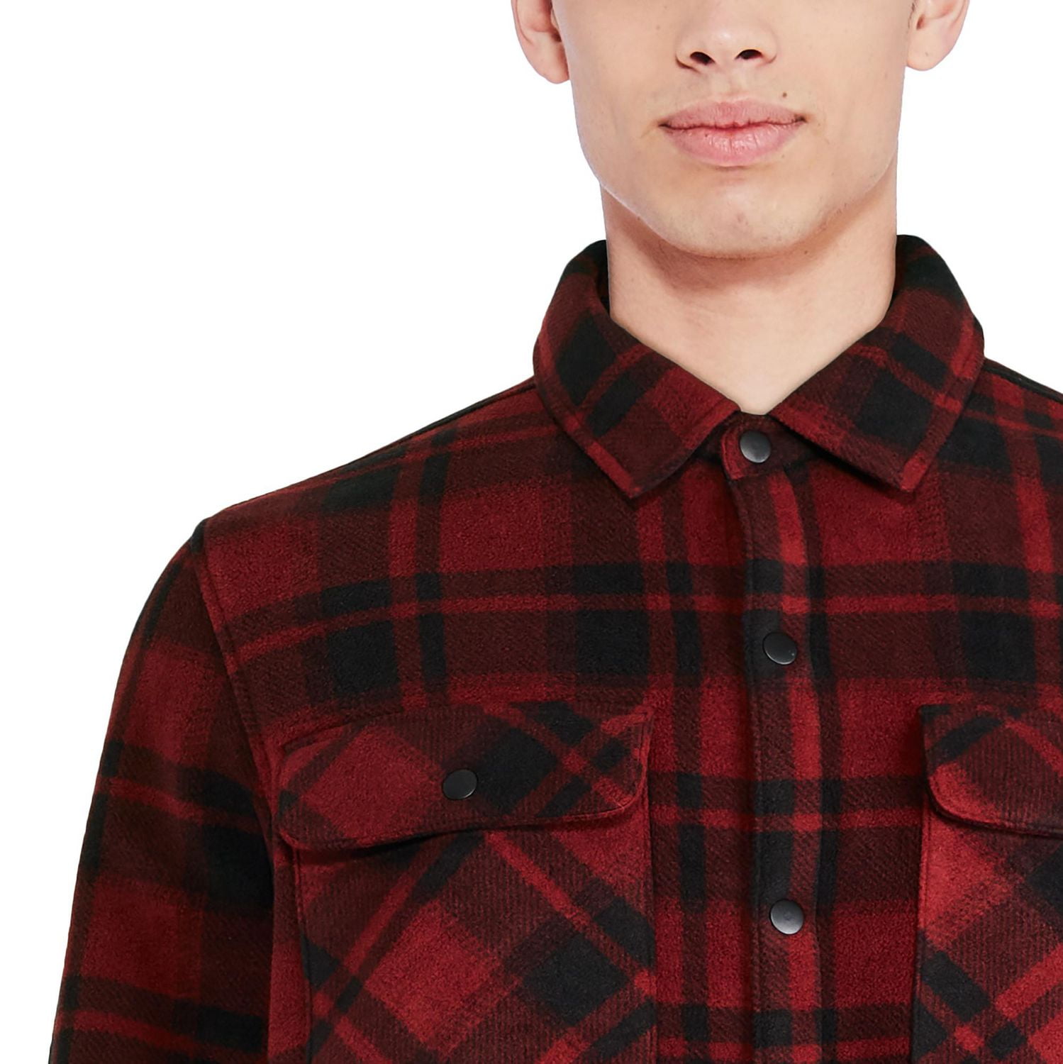 George Men's Teddy Fleece Lined Overshirt, Sizes S-2XL