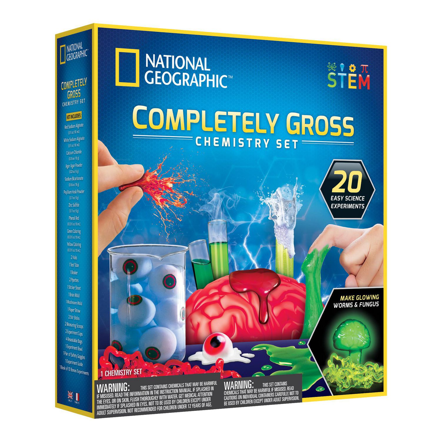 National Geographic Completely Gross Chemistry Set, 20-in-1