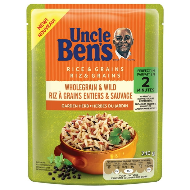 Riz à grains entiers et riz sauvage Herbes du jardin Riz et grains de Uncle Ben's