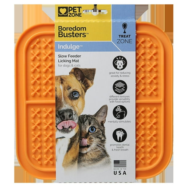 Pet Zone Boredom Busters Indulge Dog and Cat Slow Feeder Licking Mat, Pet  Licking Mat 