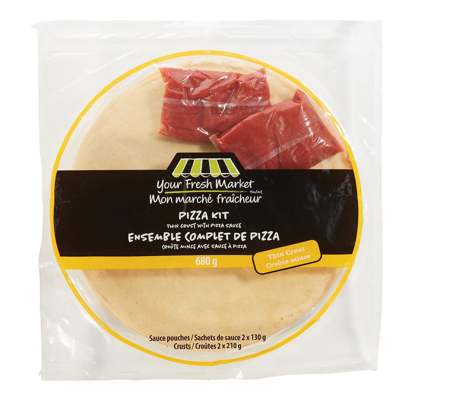 Your Fresh Market Pizza Kit Thin Crust Walmart Canada