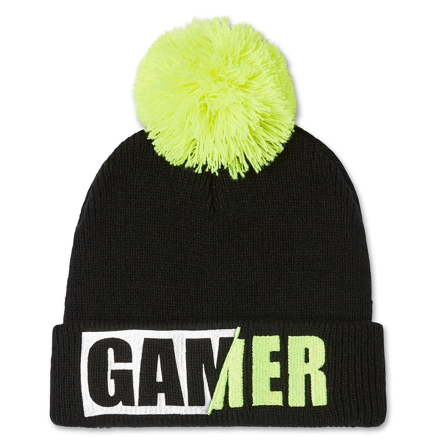 Tuque à revers replié avec pompon contrastant George pour garçons