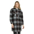 thumbnail image 1 of Mexx Women’s Midi Plaid Shacket Flannel, 1 of 5