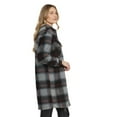 thumbnail image 2 of Mexx Women’s Midi Plaid Shacket Flannel, 2 of 5