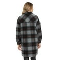 thumbnail image 3 of Mexx Women’s Midi Plaid Shacket Flannel, 3 of 5