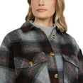 thumbnail image 4 of Mexx Women’s Midi Plaid Shacket Flannel, 4 of 5