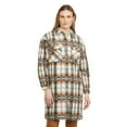 thumbnail image 1 of Mexx Women’s Midi Plaid Shacket Flannel, 1 of 5