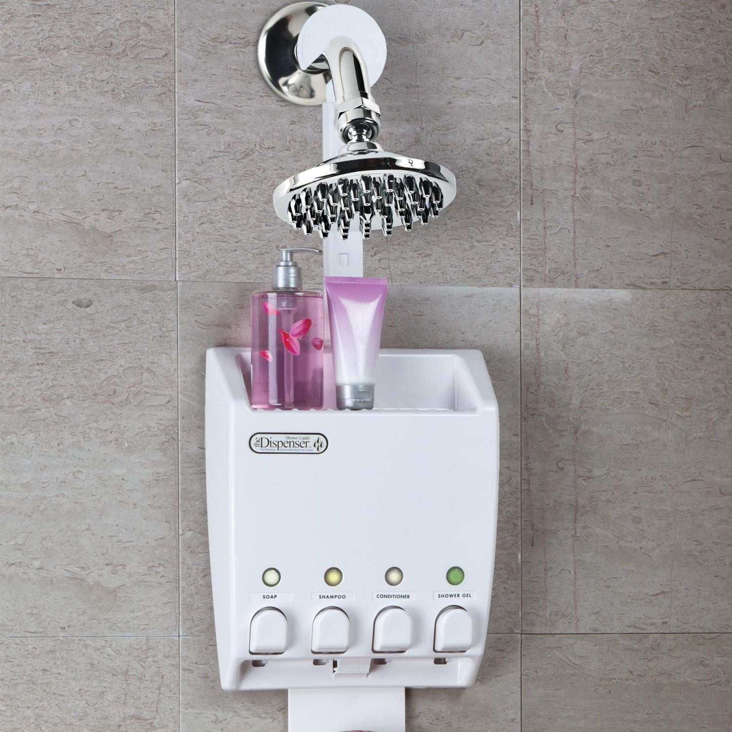 Better Living Products 75453 ULTI-MATE 4 Chamber Wall Mount or Hanging  Shower Dispenser Shower Caddy White - Walmart.ca