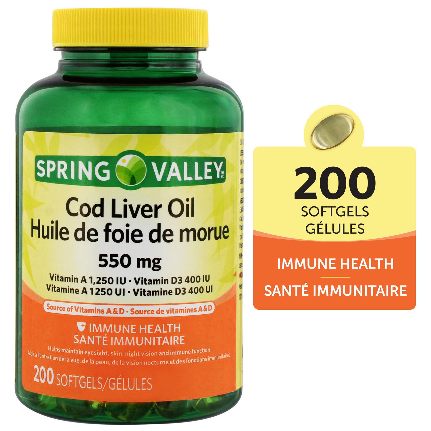 Spring Valley Cod Liver Oil 550 mg